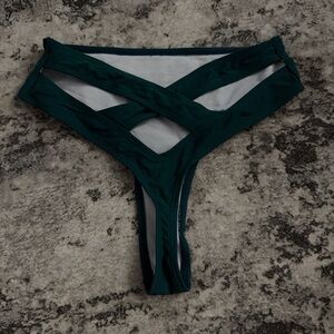 Teal Crisscross Bikini Bottom